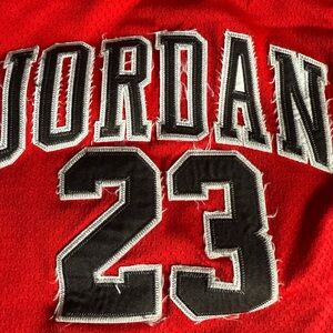 Jordan Red and Black Kids Jersey